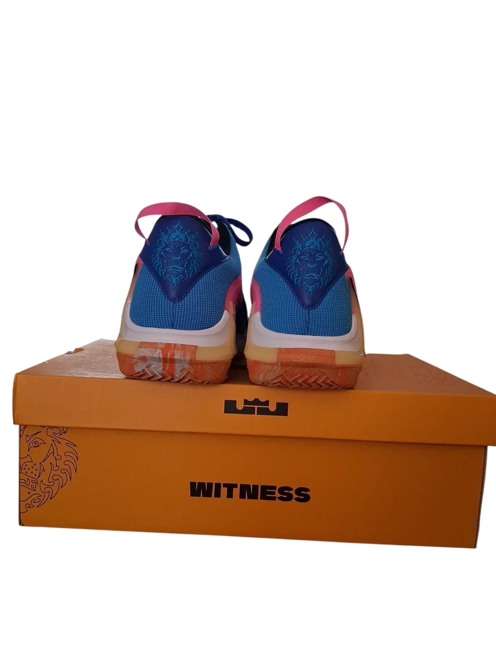 Nike Lebron Witness Womens/mens Basketball Sneakers Blue & Pink Size W14/M15.5